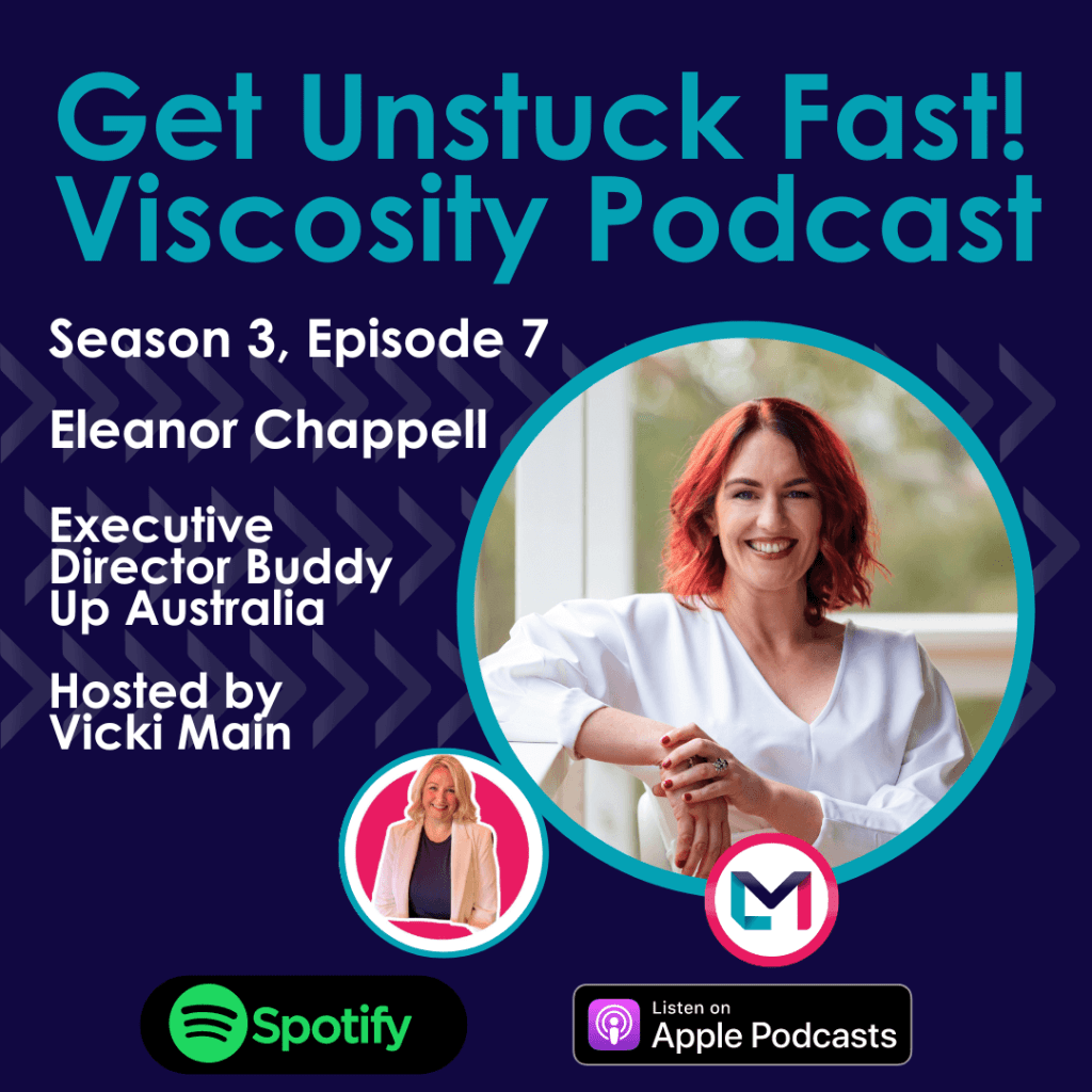 Get Unstuck Fast! Viscosity Podcast. Season 3, episode 7; Building Resilience and Leadership Strategies with Eleanor Chappell.